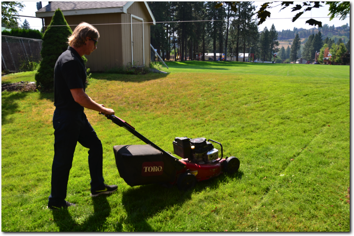 Spokane weekly lawn mowing service